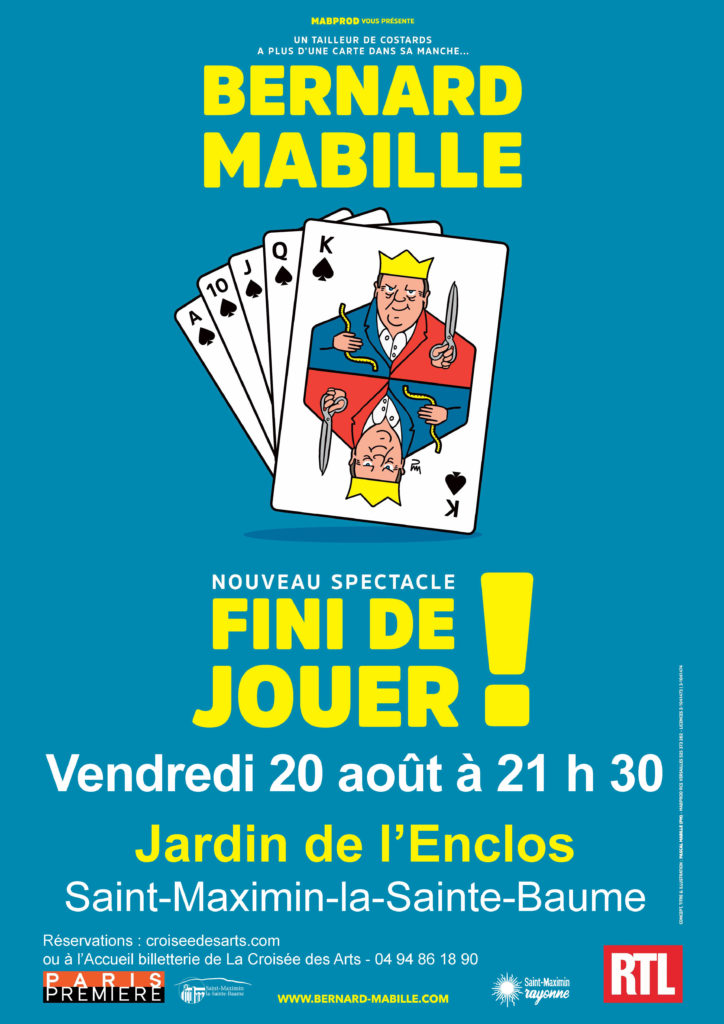 Les Soirées de l'humour : Bernard Mabille - "Fini de jouer !" @ Jardin de l'Enclos