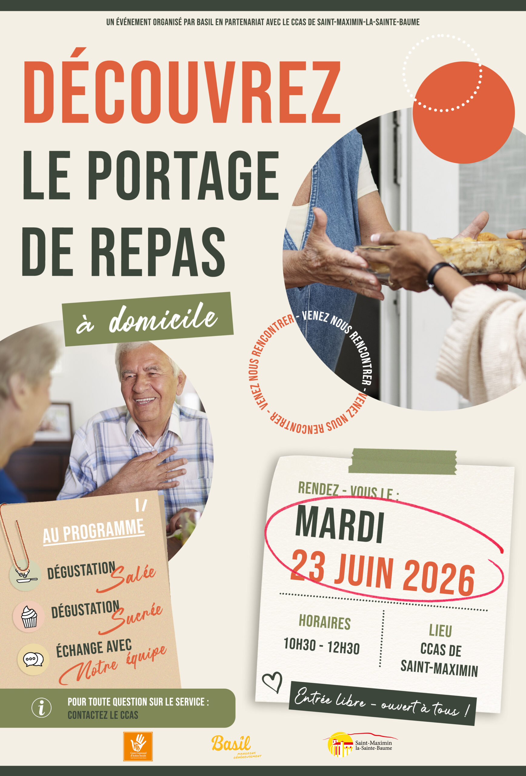 Dégustation du prestataire de portage de repas du CCAS @ CCAS
