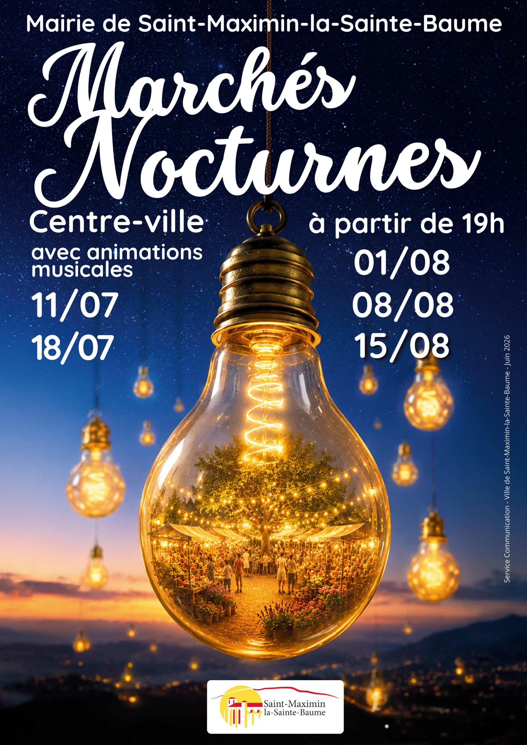 Marchés nocturnes @ Centre-ville Saint-Maximin-la-Sainte-Baume