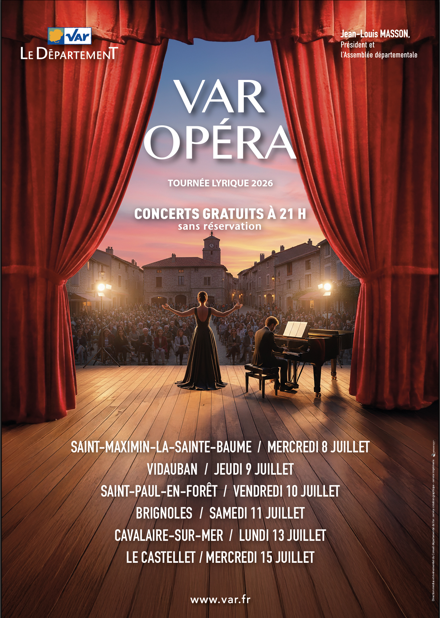 Var opéra - Tournée lyrique 2026 - Concert gratuit @ Parvis Charles II d'Anjou